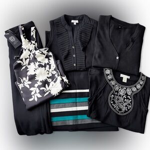 XS Workwear Capsule Bundle WHBM Ann Taylor Skirts Tops Office Outfits